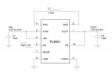 PL9001 1.0A輸出、低噪聲、脈寬調(diào)制 （PWM） 降壓-升壓DC-DC轉(zhuǎn)換