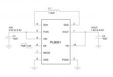 PL9001 1.0A輸出、低噪聲、脈寬調(diào)制 （PWM） 降壓-升壓DC-DC轉(zhuǎn)換